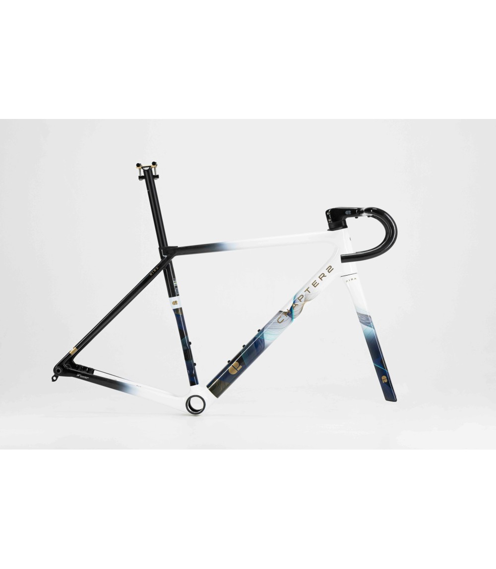 CHAPTER2 RIRA FRAMESET(DISC BRAKE), COL#01 WHITE FADE W/SWIRLS, LARGE