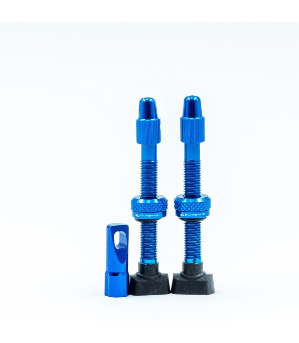 JRC Aluminiowe wentyle Tubeless | 2 szt. | 44mm | Niebieski
