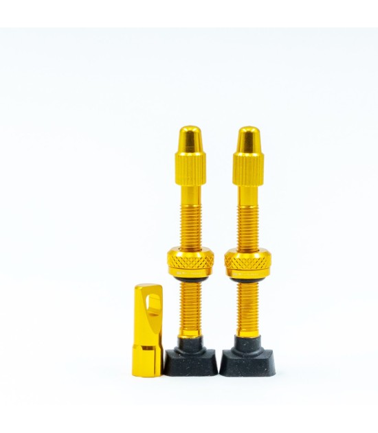 JRC Aluminiowe wentyle Tubeless | 2 szt. | 44mm | Złoty