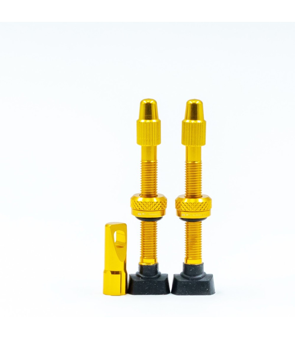 JRC Aluminiowe wentyle Tubeless | 2 szt. | 44mm | Złoty