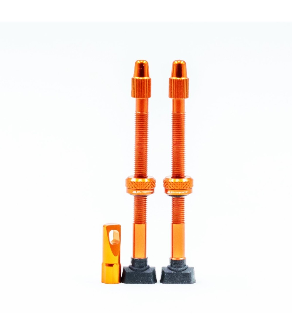 JRC Aluminiowe wentyle Tubeless | 2 szt. | 68mm | Pomarańczowy