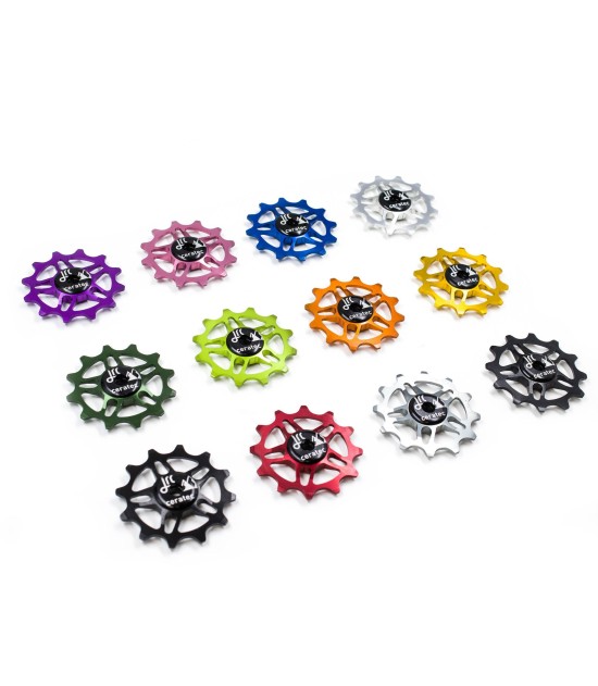 JRC Ceramiczne kółka przerzutki 12T SRAM Force / Red AXS Zielony Acid
