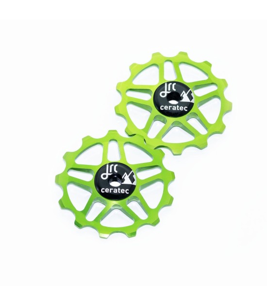 JRC Ceramiczne kółka przerzutki 13T Shimano MTB 12 speed Zielony Acid