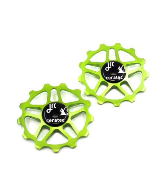 JRC Ceramiczne kółka przerzutki 13T Shimano MTB 12 speed Zielony Acid
