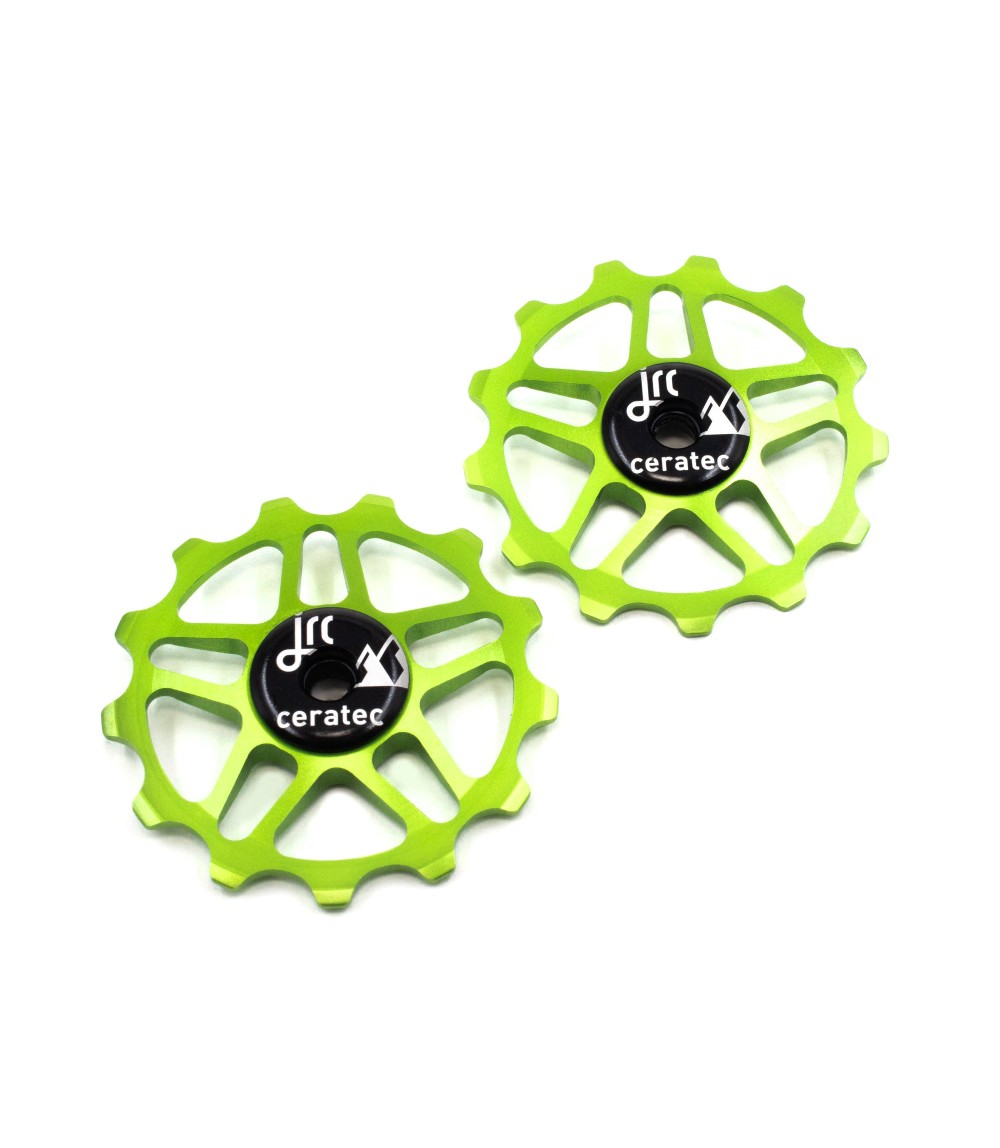 JRC Ceramiczne kółka przerzutki 13T Shimano MTB 12 speed Zielony Acid