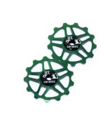 JRC Ceramiczne kółka przerzutki 13T Shimano MTB 12 speed Zielony Racing