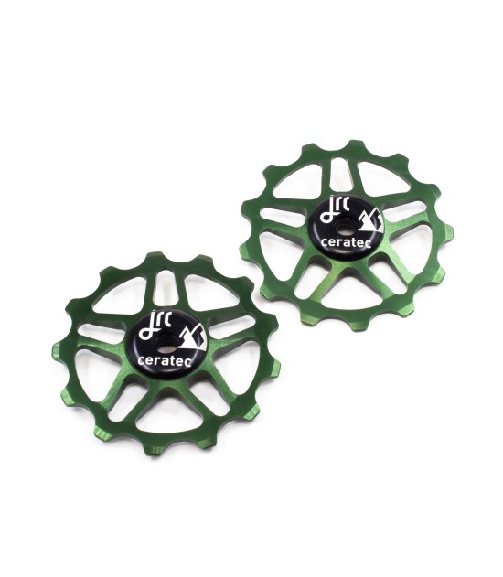 JRC Ceramiczne kółka przerzutki 13T Shimano MTB 12 speed Zielony Racing