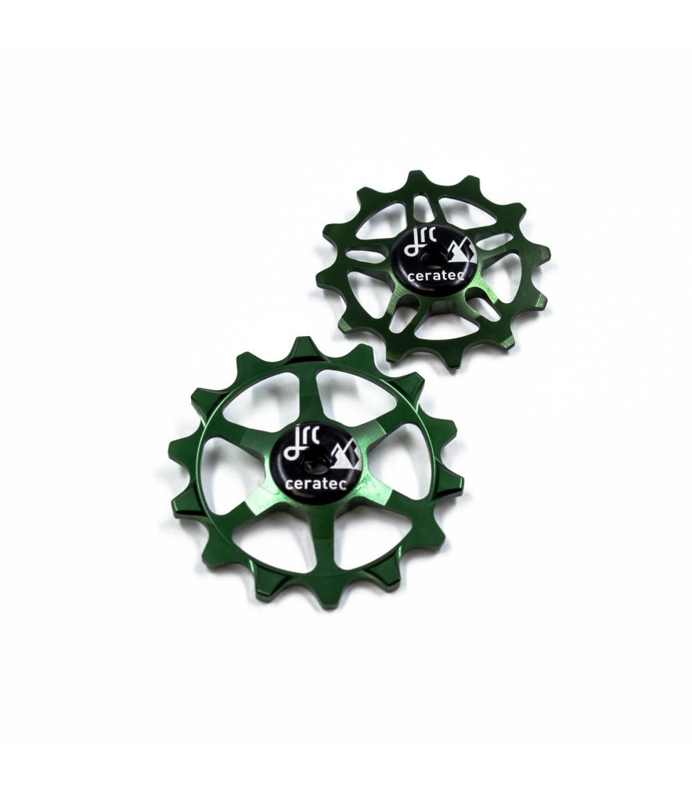 JRC Ceramiczne kółka przerzutki 14/12T SRAM Eagle Zielony Racing