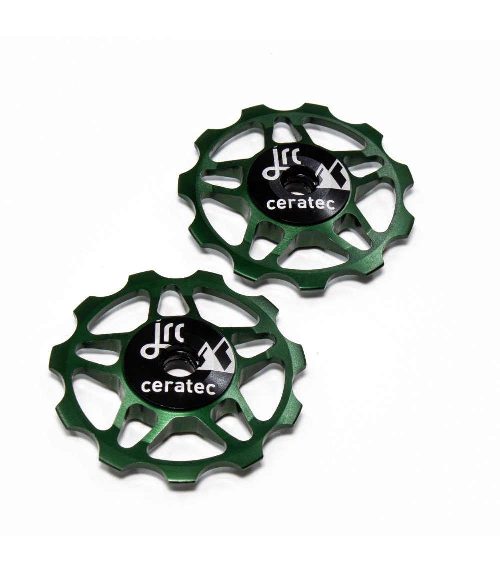 JRC Ceramiczne kółka przerzutki 11T Zielony Racing