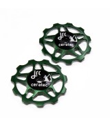 JRC Ceramiczne kółka przerzutki 11T Zielony Racing
