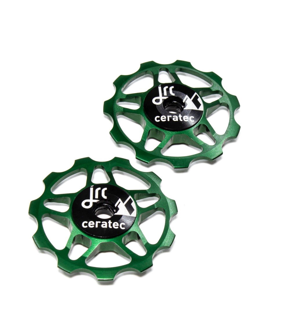 JRC Ceramiczne kółka przerzutki 11T Zielony Racing