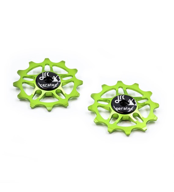 JRC Ceramiczne kółka przerzutki 12T SRAM Force / Red AXS Zielony Acid