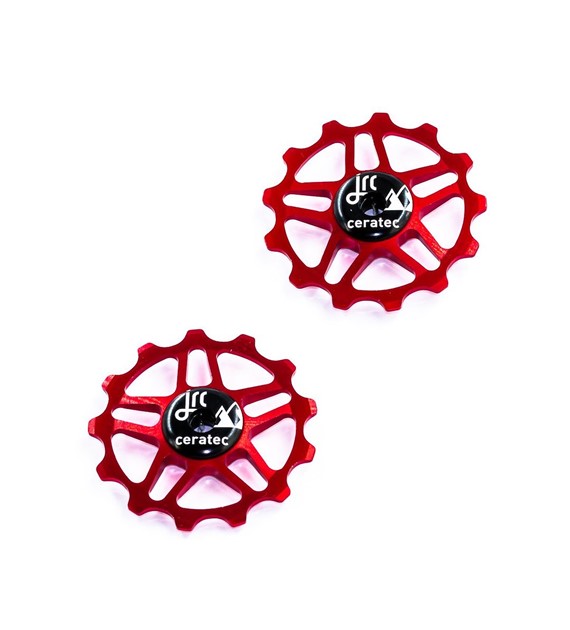 JRC Ceramiczne kółka przerzutki 13T Shimano MTB 12 speed Czerwony
