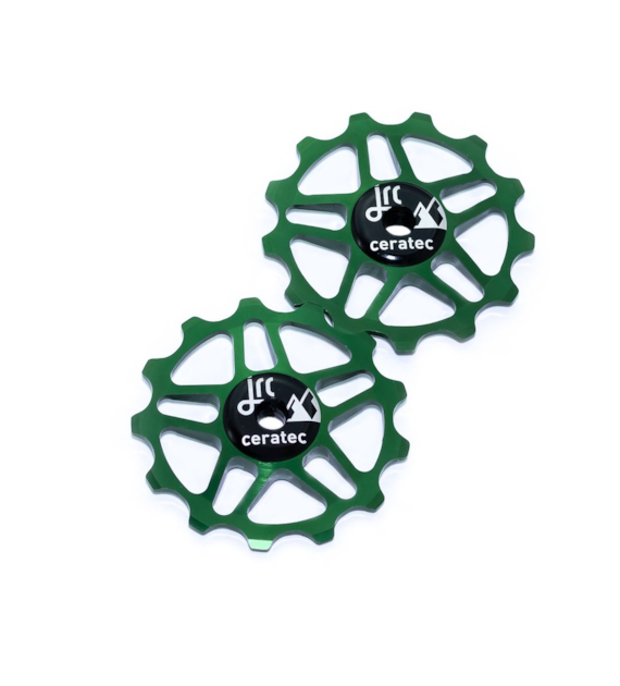 JRC Ceramiczne kółka przerzutki 13T Shimano MTB 12 speed Zielony Racing