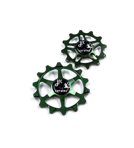 JRC Ceramiczne kółka przerzutki 14/12T SRAM Eagle Zielony Racing