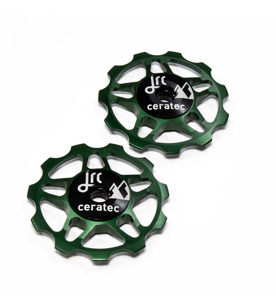 JRC Ceramiczne kółka przerzutki 11T Zielony Racing