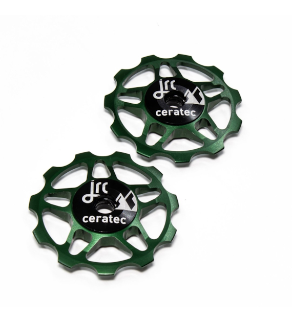 JRC Ceramiczne kółka przerzutki 11T Zielony Racing