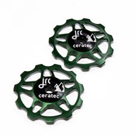 JRC Ceramiczne kółka przerzutki 11T Zielony Racing