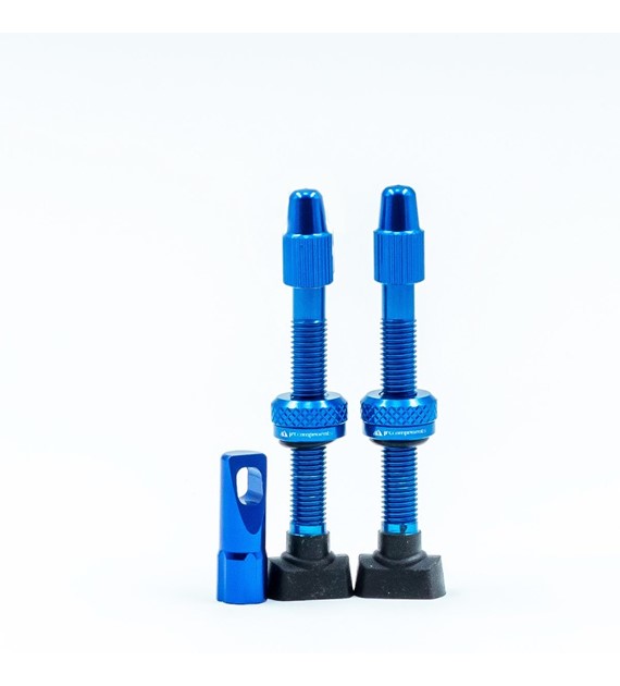 JRC Aluminiowe wentyle Tubeless | 2 szt. | 44mm | Niebieski