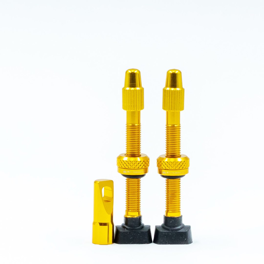 JRC Aluminiowe wentyle Tubeless | 2 szt. | 44mm | Złoty