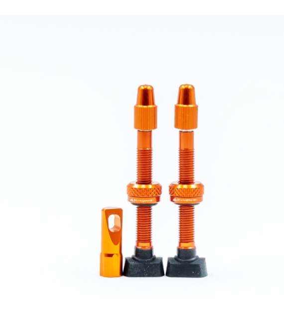 JRC Aluminiowe wentyle Tubeless | 2 szt. | 44mm | Pomarańczowy