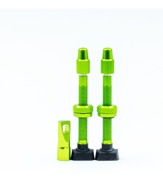 JRC Aluminiowe wentyle Tubeless | 2 szt. | 44mm | Zielony Acid