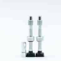 JRC Aluminiowe wentyle Tubeless | 2 szt. | 44mm | Srebrny