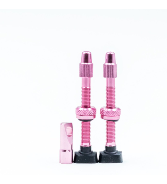 JRC Aluminiowe wentyle Tubeless | 2 szt. | 44mm | Różowy