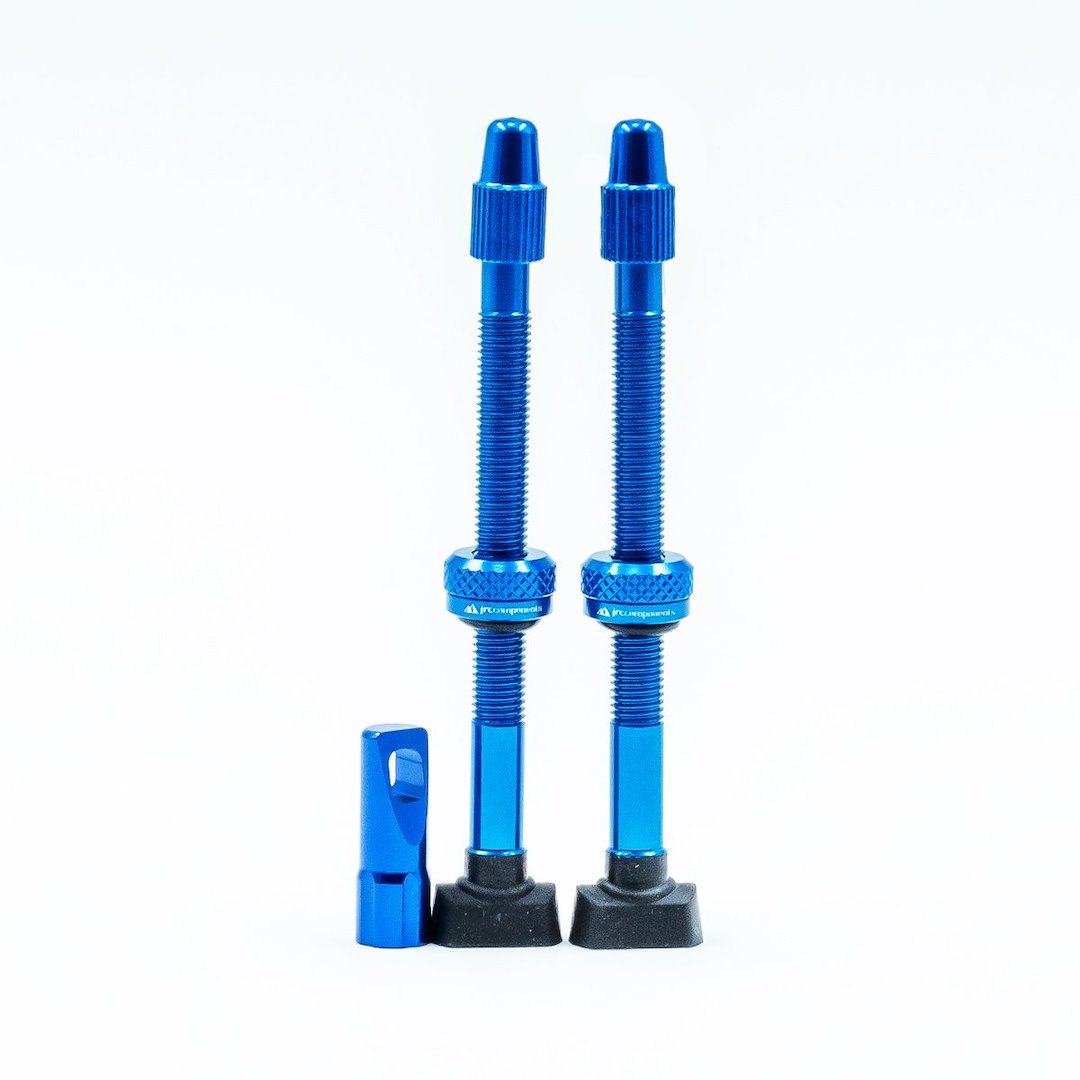 JRC Aluminiowe wentyle Tubeless | 2 szt. | 68mm | Niebieski