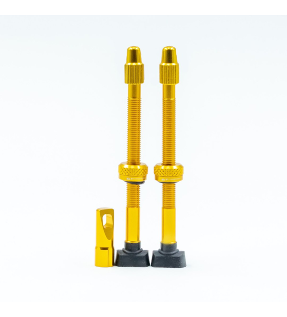 JRC Aluminiowe wentyle Tubeless | 2 szt. | 68mm | Złoty