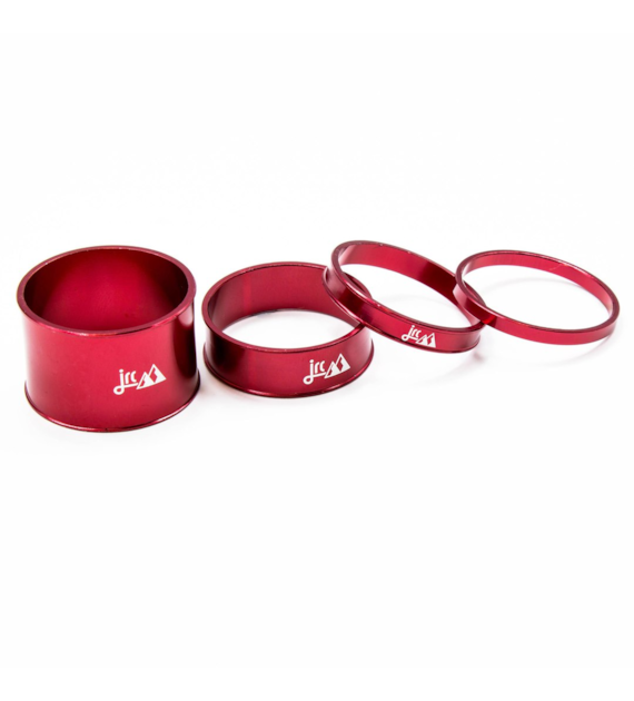JRC Aluminiowe podkładki do sterów | 3-5-10-20mm | 4 szt. | Czerwony