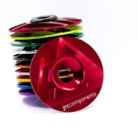 Aluminium nakrętka sterów Ahead | JRC Components Logo | Czerwona