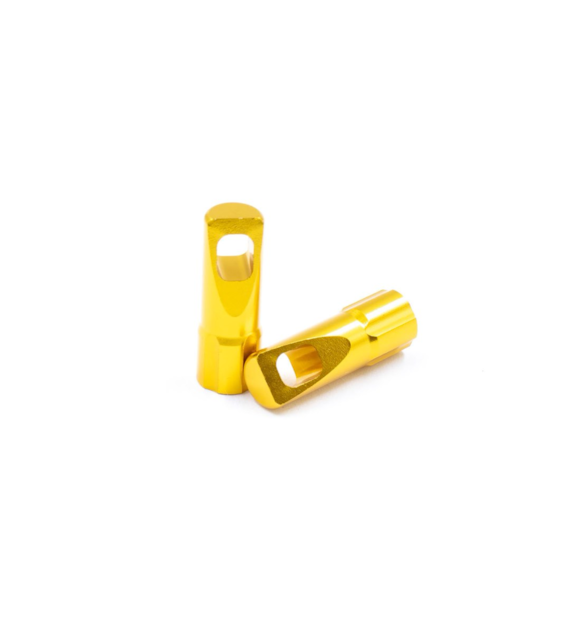 JRC Anodowane nakrętki wentyli 2 szt. Złoty