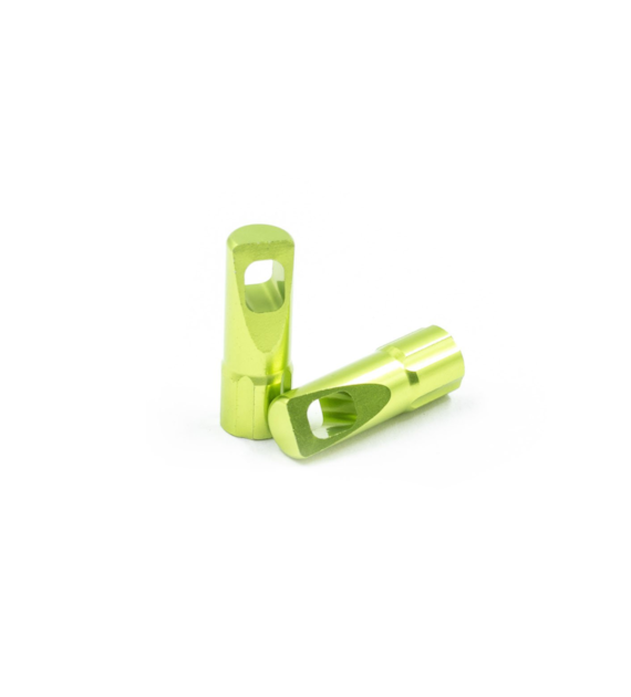 JRC Anodowane nakrętki wentyli 2 szt. Zielony Acid