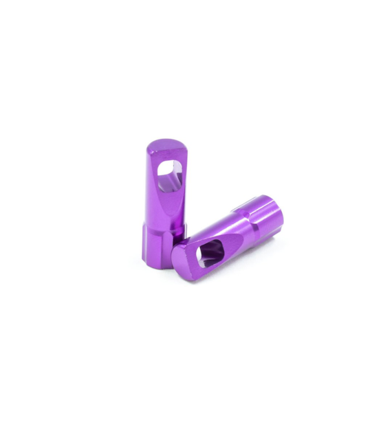JRC Anodowane nakrętki wentyli 2 szt. Fioletowy