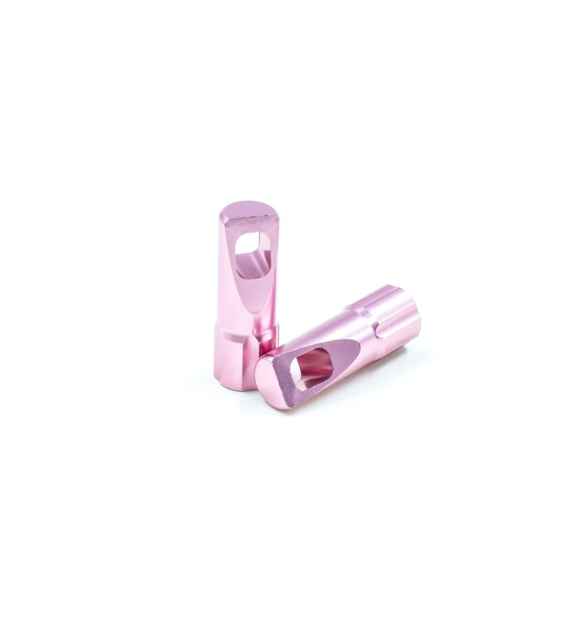 JRC Anodowane nakrętki wentyli 2 szt. Różowy