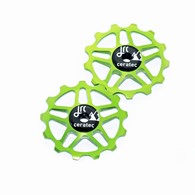 JRC Ceramiczne kółka przerzutki 13T Shimano MTB 12 speed Zielony Acid