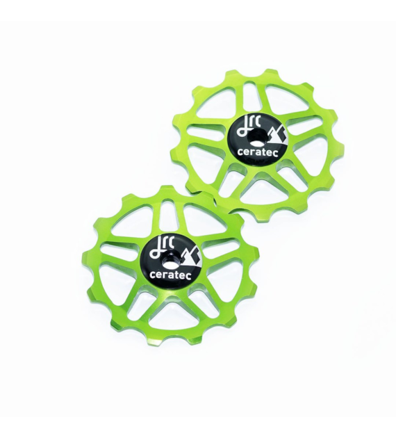 JRC Ceramiczne kółka przerzutki 13T Shimano MTB 12 speed Zielony Acid