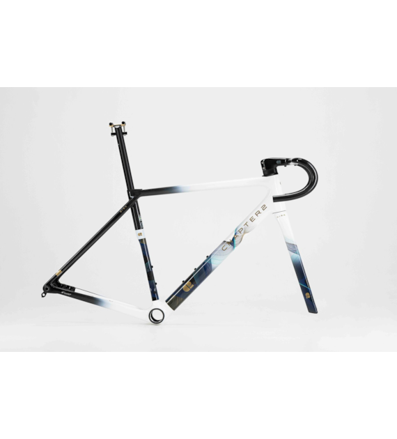 CHAPTER2 RIRA FRAMESET(DISC BRAKE), COL#01 WHITE FADE W/SWIRLS, LARGE